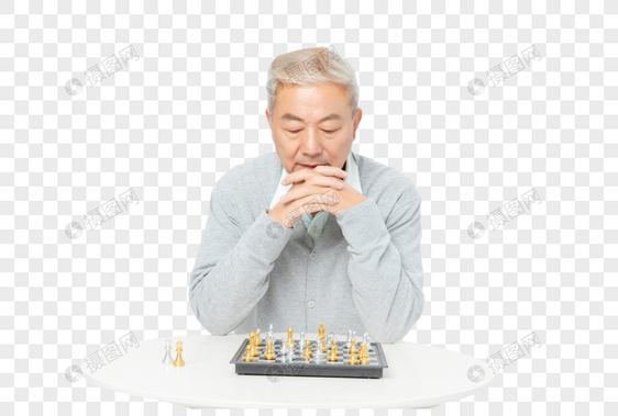 老年人下棋图片