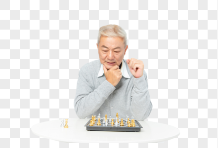 老年人下棋图片