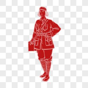 延安革命根据地元素素材