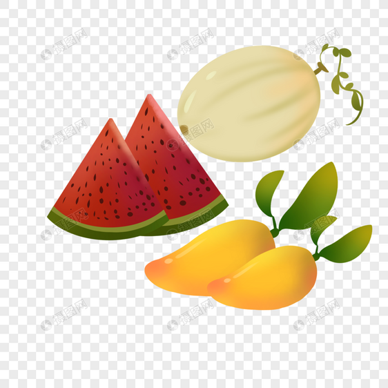 芒果西瓜香瓜图片