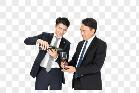 下属给老板倒酒图片