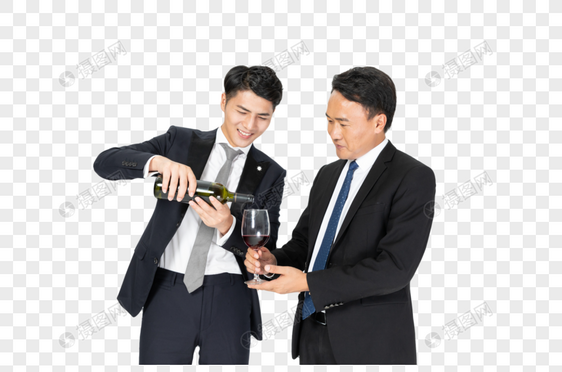 下属给老板倒酒图片