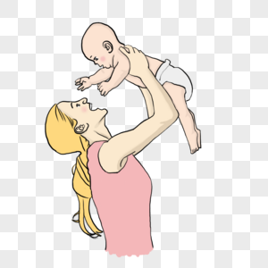 母亲举起婴儿图片