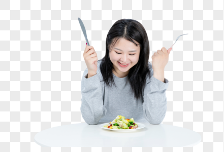 胖女生健康饮食图片