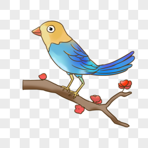 两只喜鹊在枝头高清图片小鸟在枝头栖息高清图片