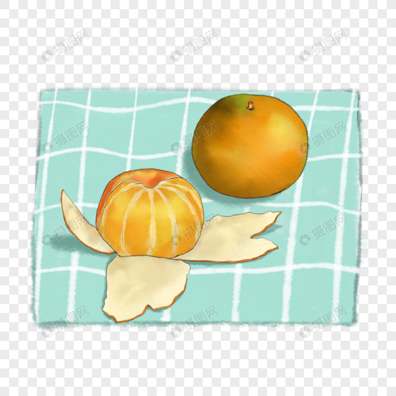 中国风国画橘子图片