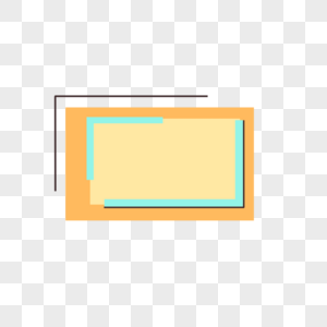 黄蓝几何长方形标签图片