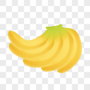 手绘写实一串香蕉图片