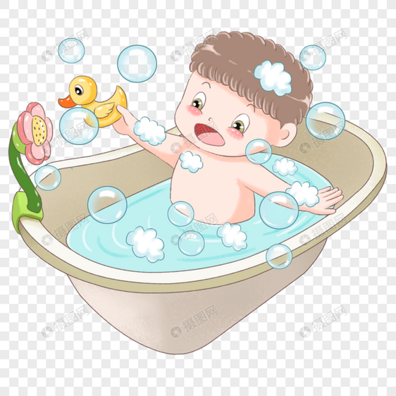 小宝宝洗澡图片