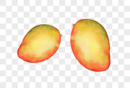 芒果水果彩绘元素素材图片