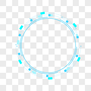 蓝色科技感边框高清图片