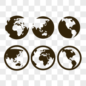 卡通地球元素地球图标地球形状元素高清图片