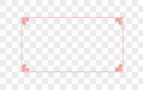 中国风边框文字框红色高清图片