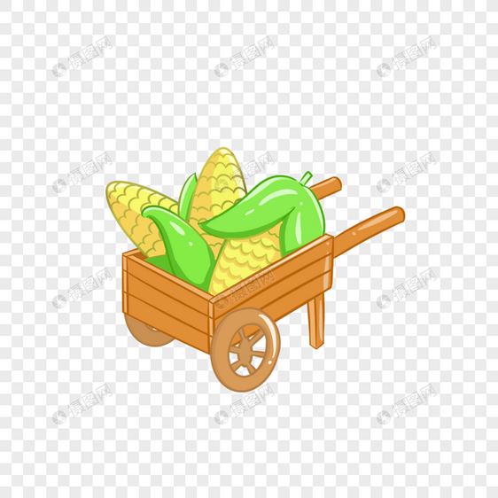 丰收玉米车图片