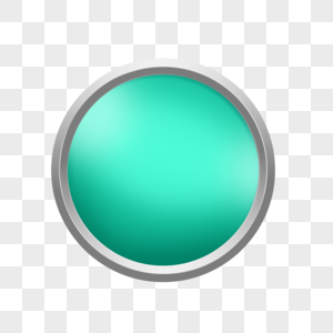 手绘创意按钮圆形不锈钢外圈小清新绿色按钮图片