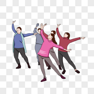 广场舞素材大妈,图片素材