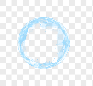 蓝色几何叠加线条效果元素图片