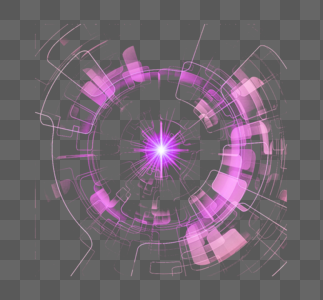 紫色光源效果元素图片
