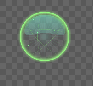 绿色光圈效果元素高清图片