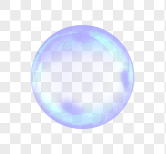 蓝色泡泡效果光效元素图片