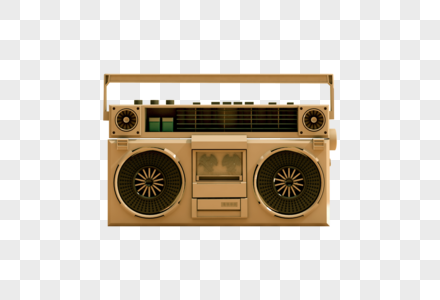 怀旧录音机黄色复古收音机高清图片