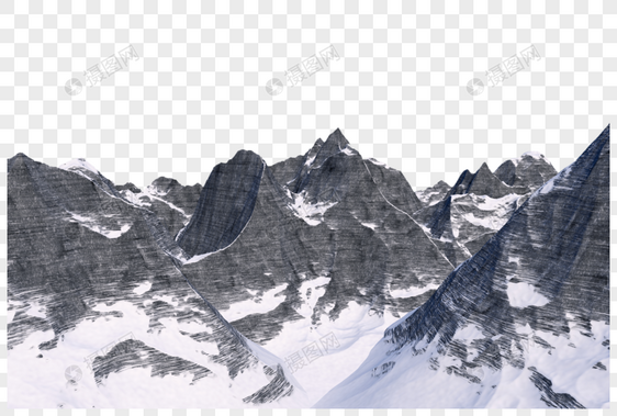 积雪的山峰图片