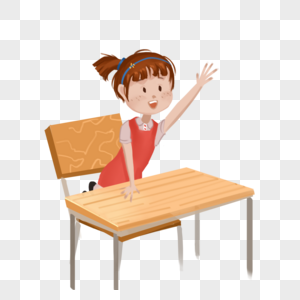 学生发言卡通图片