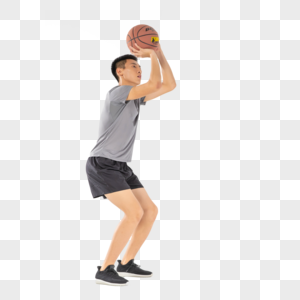篮球运动员投篮动作高清图片