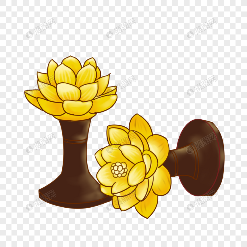莲花灯座元素素材下载 正版素材 摄图网