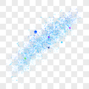 蓝色多彩星河粒子特效高清图片