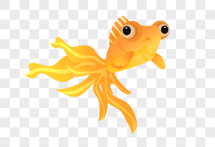大尾巴卡通鱼图片素材