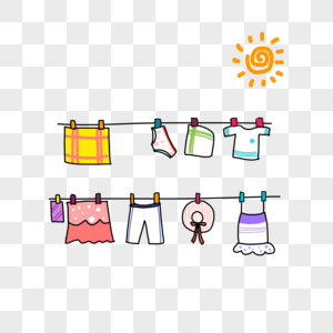 晾衣绳简笔画图片