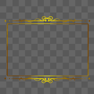 欧式古典金色边框花纹装饰图片