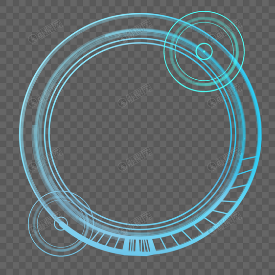 科技感蓝色电子导航边框图片