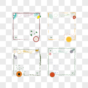 水果边框简约水果图案高清图片