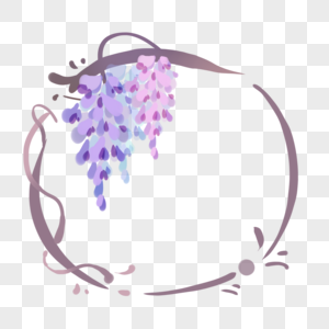 卡通紫藤花图片 卡通紫藤花素材图片大全 摄图网