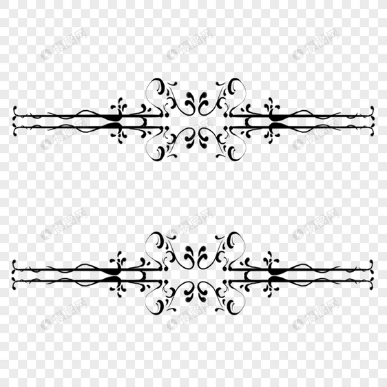 欧式古典花纹分割线图片