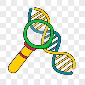 放大镜dna元素素材