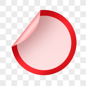 红色圆形促销标签高清图片