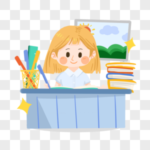 凌晨写作业元素