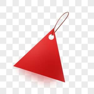 红色三角形标签图片