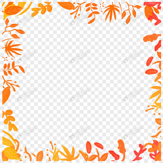 秋叶边框图片