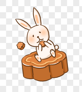 玉兔兔子中秋节月饼图片
