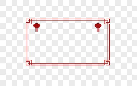 中国风灯笼边框高清图片