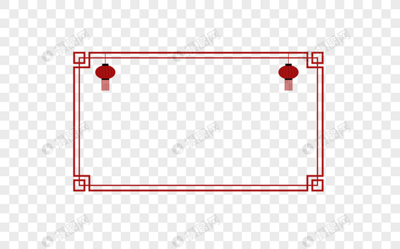 中国风灯笼边框图片