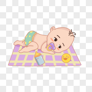 卡通趴着图片