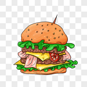 美味的汉堡牛肉分量高清图片