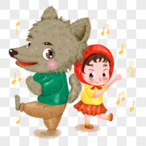 与狼共舞跳舞大灰狼图片素材