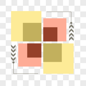 彩色方块文档边框图片