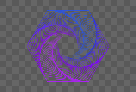 六边形科技感渐变线条纹理高清图片